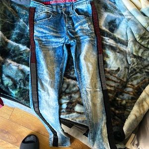 These are men fashion jeans worn twice basically new.